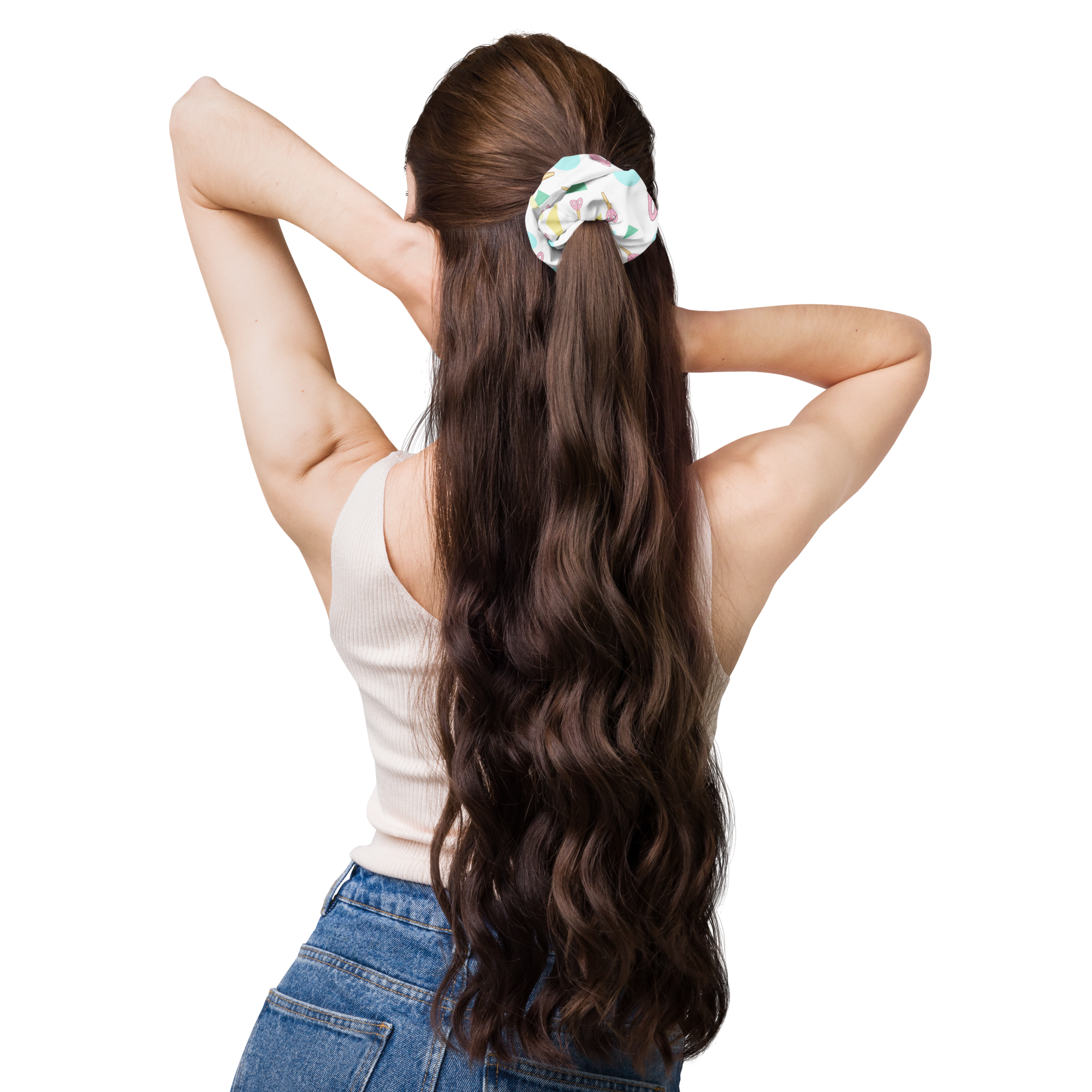 Pastel Stylist Shear Print Scrunchie